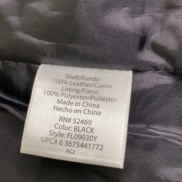 New Faded Glory Black Leather Zipper Jacket Womens Size Small - Picture 6 of 14